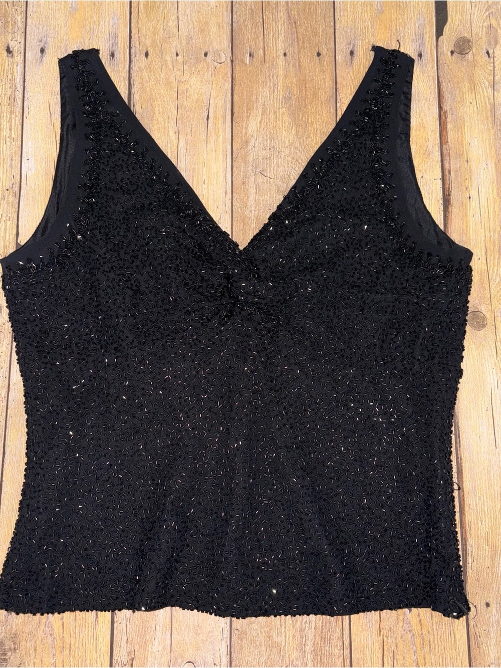 J Kara Black Evening Shell Top